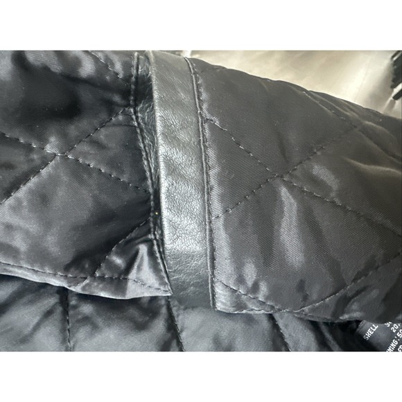 Hard Rock Cafe Atlanta Sze Med Leather Wool Jacket Blk Love Serve ALL 90's Retro - Picture 13 of 16